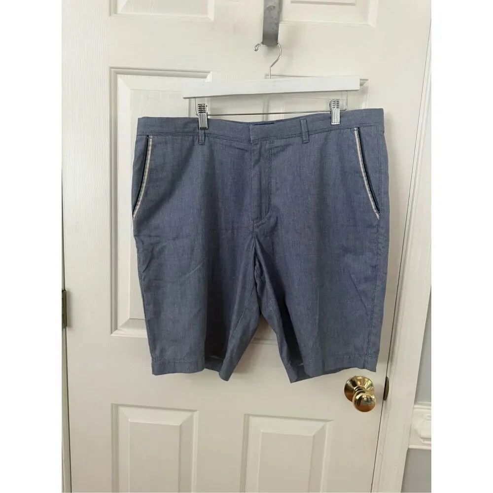 Boss Hugo Boss Blue Stretch Clyde Regular Fit Bermuda Shorts sz 38 EUC
